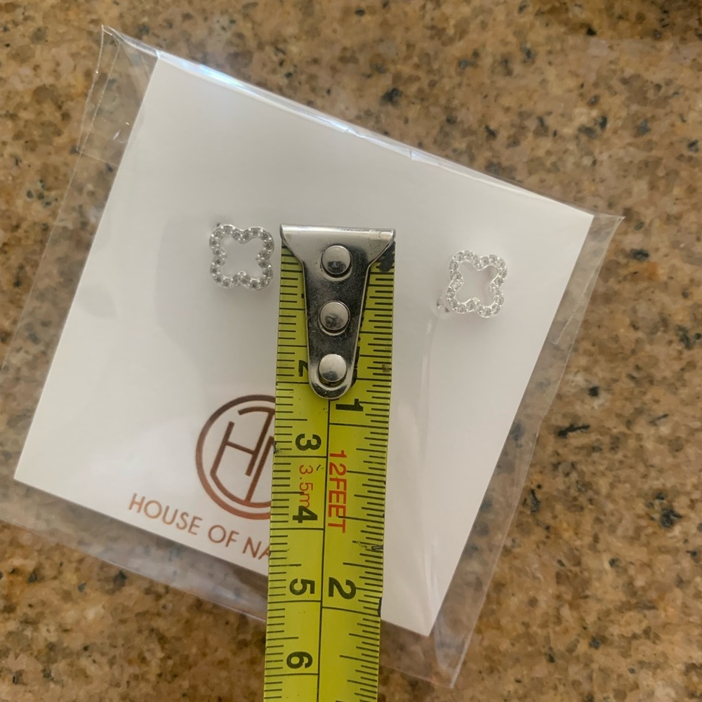 Clover stud earrings - Brand New in Box never worn